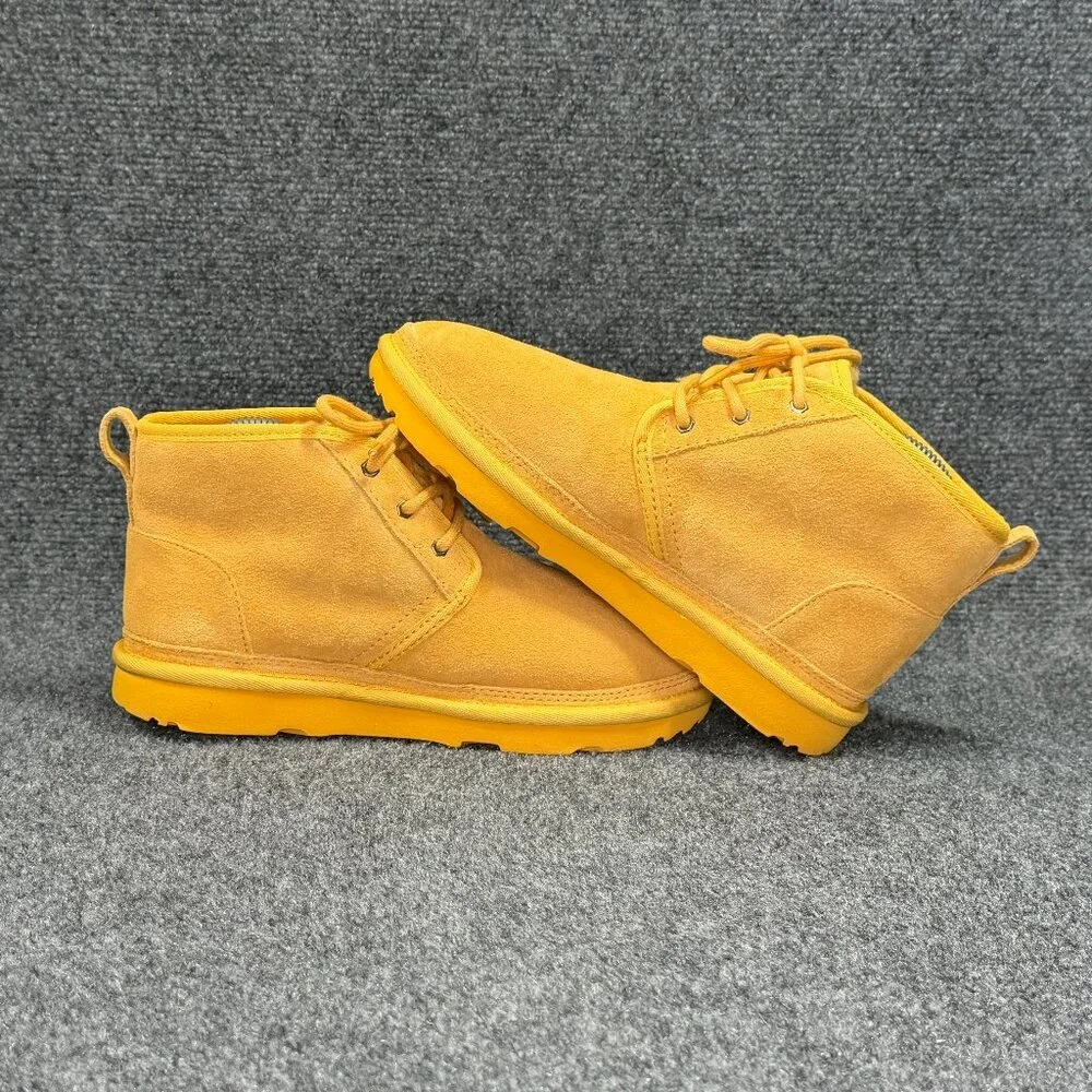 UGG Neumel II Boots Youth 4 Gold Yellow Suede Shearling Winter Chukka Snow Shoes